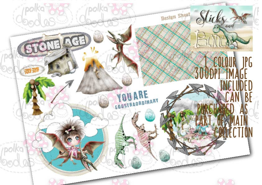 Sticks & Bones - Design Sheet 9  - Digital CRAFT Download