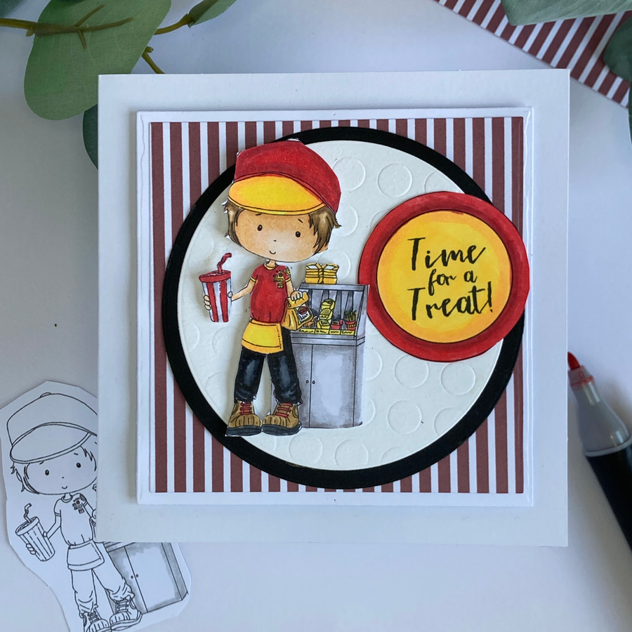 Work & Play 12 Design Sheet - Fast food/burger/waiter - Digital Stamp CRAFT Download