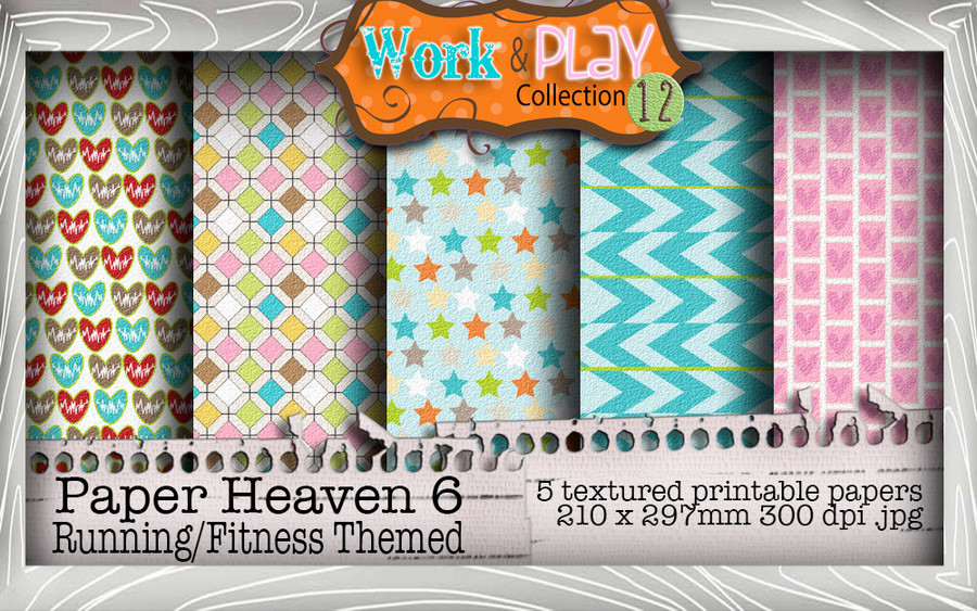 Work & Play 12 Paper Heaven 6 bundle kit - Male fitness (5 papers)