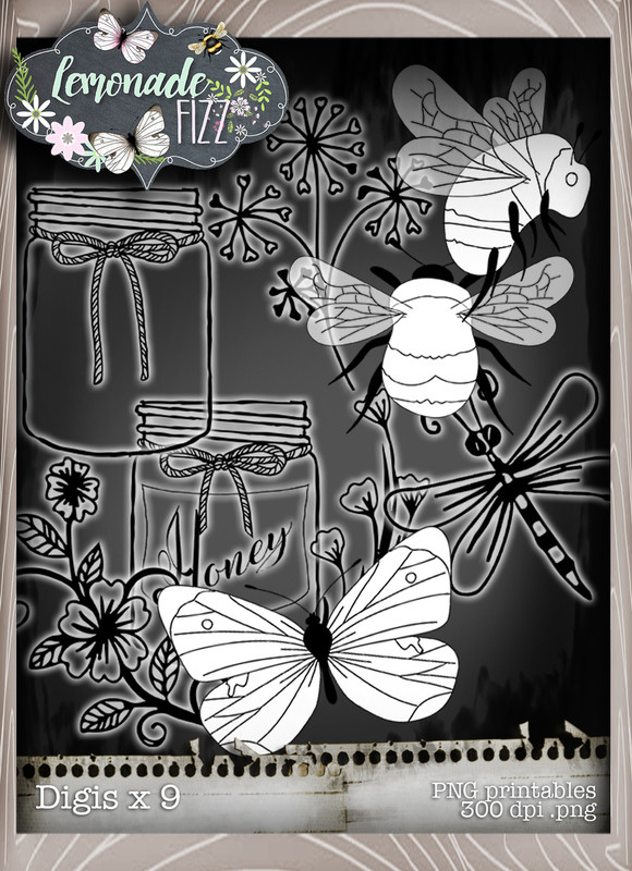 Lemonade Fizz Printables Download Craft & Scrapbooking Collection inc project templates