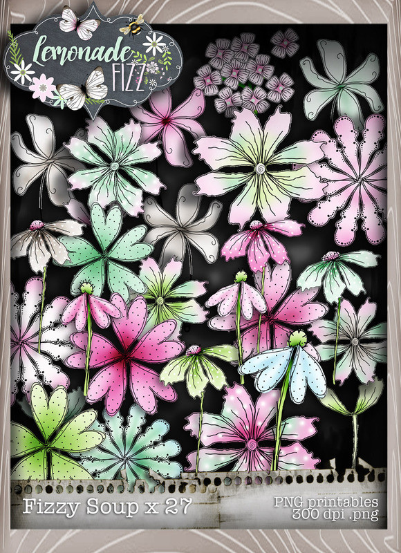 Lemonade Fizz Printables Download Craft & Scrapbooking Collection inc project templates