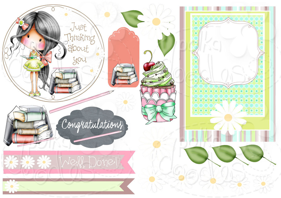 Thinking of You - Winnie Fruit Punch Printable Digital Craft Stamp Download, digiscrap