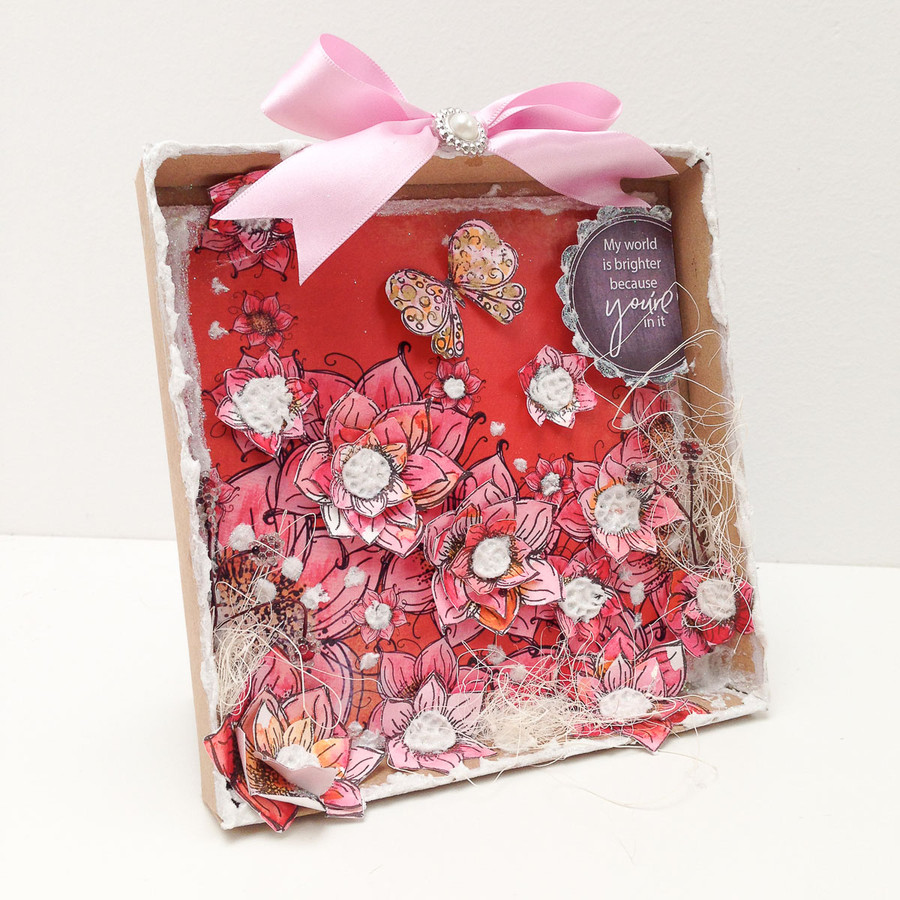 Summer time flower botanicals- Stamp ME clear craft card making stamp set.