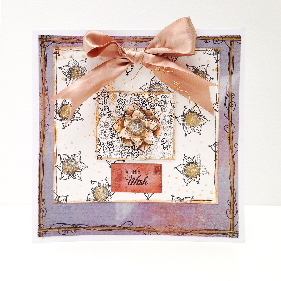 Summer time flower botanicals- Stamp ME clear craft card making stamp set.