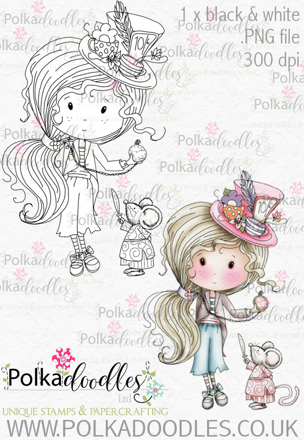Winnie Wonderland Hello - Printable Digital stamp download