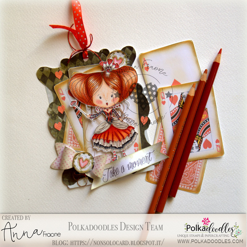 Winnie Wonderland Red Queen - Printable Digital stamp download