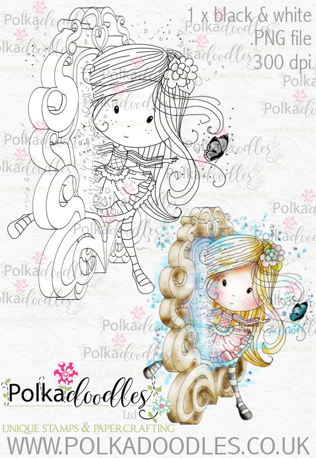 Winnie Wonderland Through the Looking Glass - Printable Digital stamp download