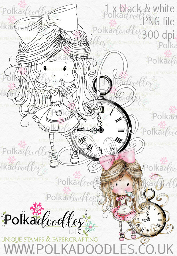 Winnie Wonderland Time will Tell - Printable Digital stamp download