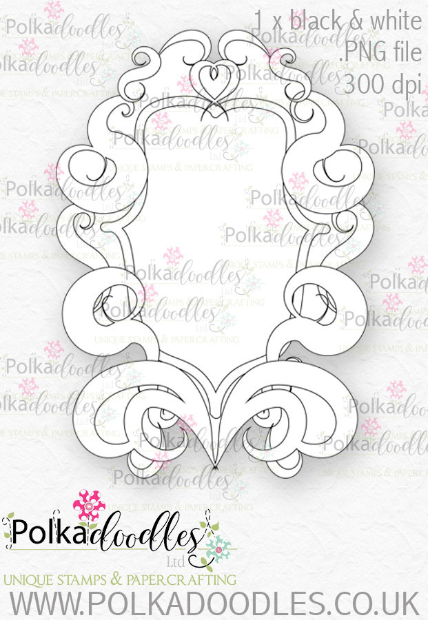 Winnie Wonderland Looking Glass - Printable Digital stamp download