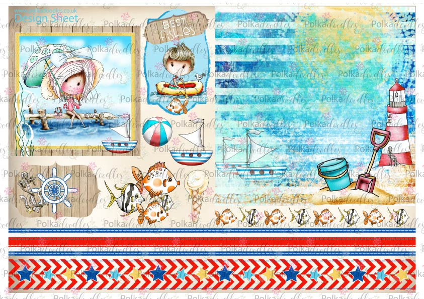 Winnie Starfish/Sandcastles Design Sheet 10 DOWNLOAD