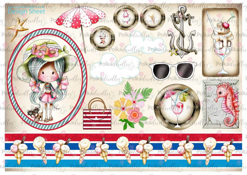 Winnie Starfish/Sandcastles Design Sheet 6 DOWNLOAD