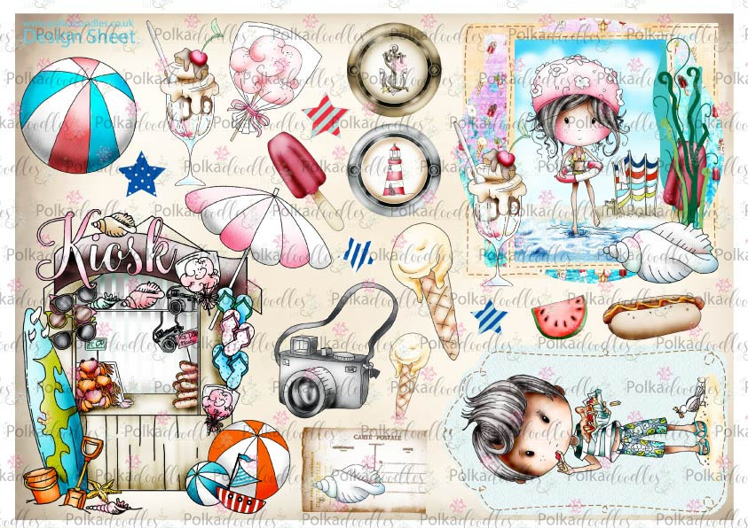 Winnie Starfish/Sandcastles Design Sheet 2 DOWNLOAD