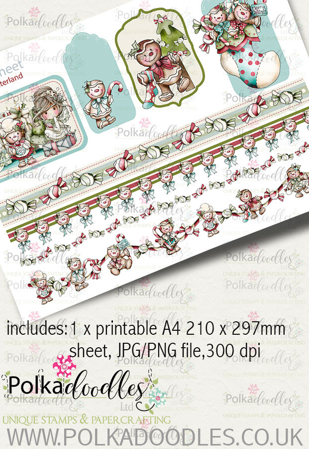 Baked With Love - Design Sheet 33 digital craft paper download