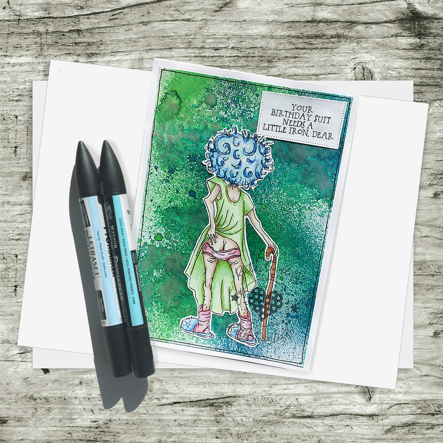Scratch it! - Funny Old Bag Digital Stamp Download