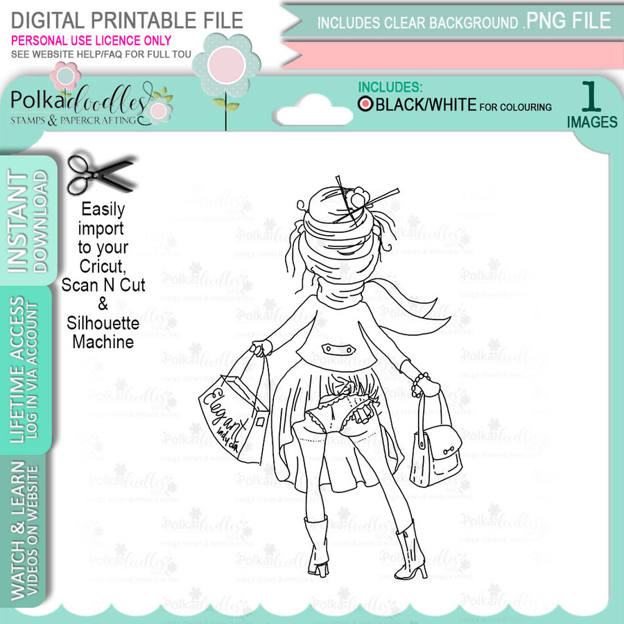 Embarassing Moment - Funny Old Bag Digital Stamp Download