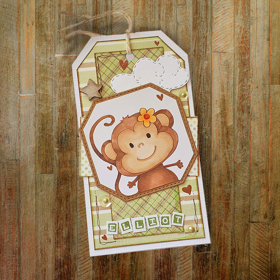 Silly monkey...Craft Digital stamp download with FREE Sentiment
