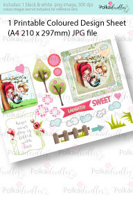 Tyre Swing Coloured Card making Design Sheet - Winnie Special Moments...Craft printable download digital stamps/digi scrap kit