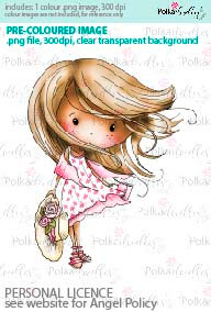 WIndswept Winnie Hang onto your hat coloured digital stamp/clipart- Winnie Special Moments...Craft printable download digital stamps/digi scrap kit
