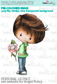 A bunch of flowers/ gift for you boy coloured digital stamp/clipart- Winnie Special Moments...Craft printable download digital stamps/digi scrap kit