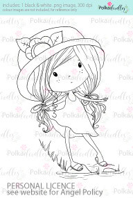 Stepping stones on the stream coloured digital stamp/clipart- Winnie Special Moments...Craft printable download digital stamps/digi scrap kit