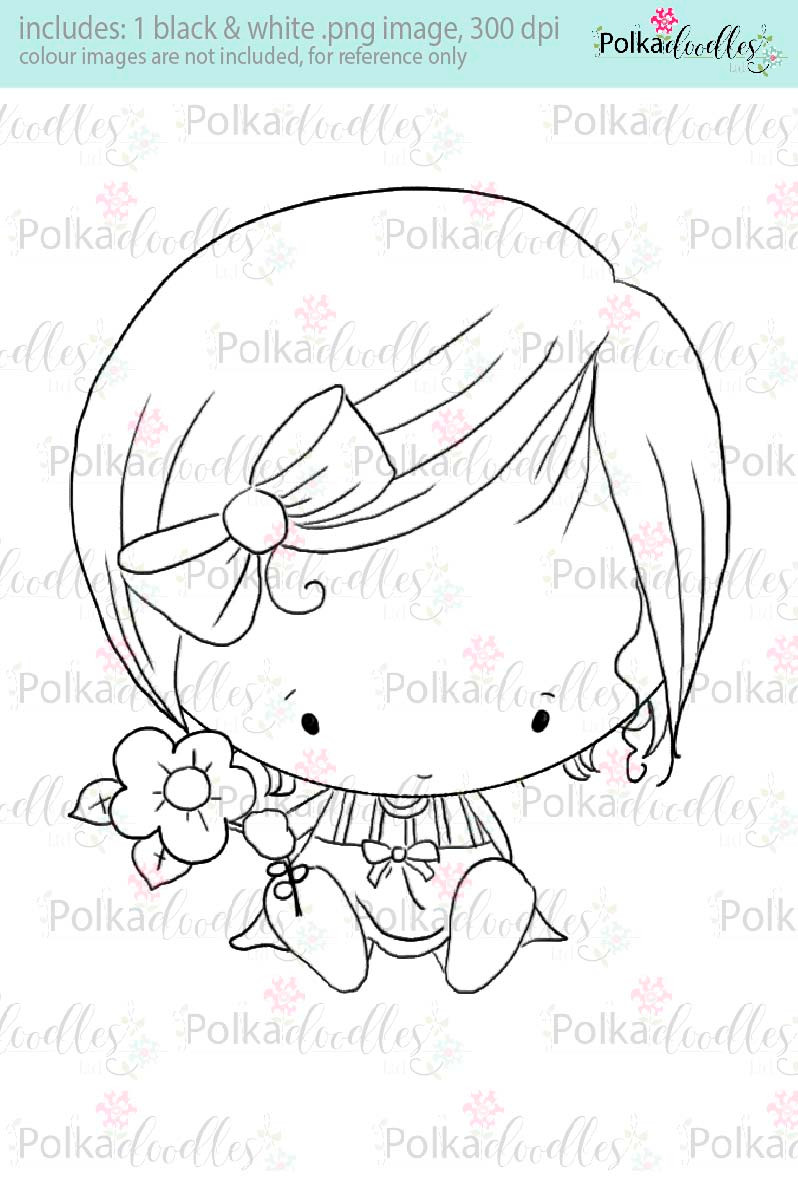 Cutiepie digi stamp - Lil Miss Sugarpops craft digi download