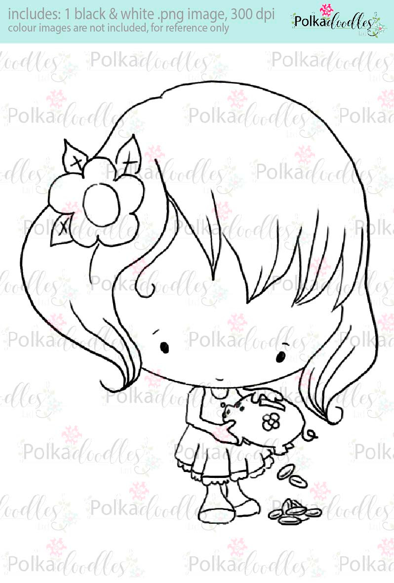 Lil Miss Moneybags - Sugarpops Kit 2...Craft printable download digital stamps/digi scrap kit
