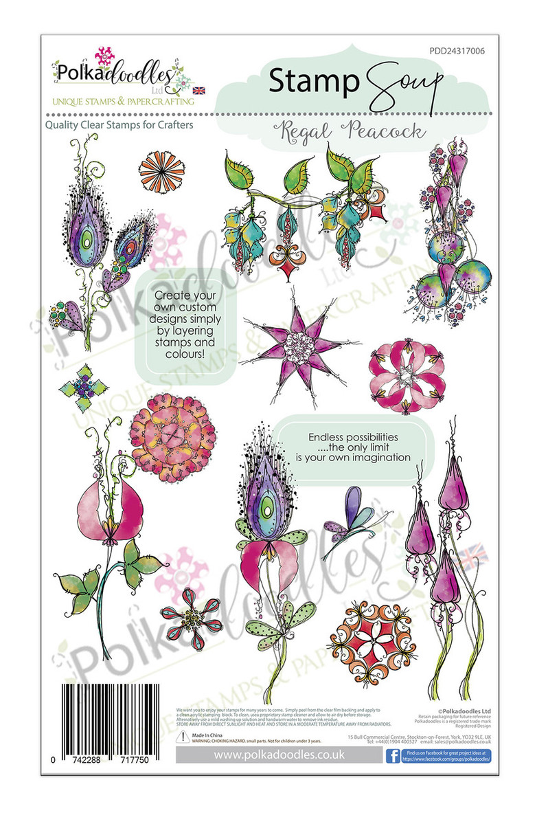 Stamp Soup - Regal Peacock Large A5 Stamp Set