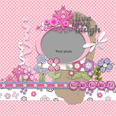 Berry Crush Digi Scrap Kit - layout