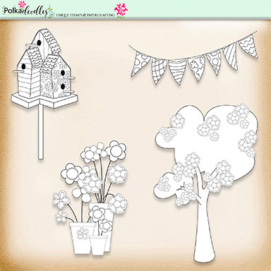 Berry Crush Digi Scrap Kit - digi stamps