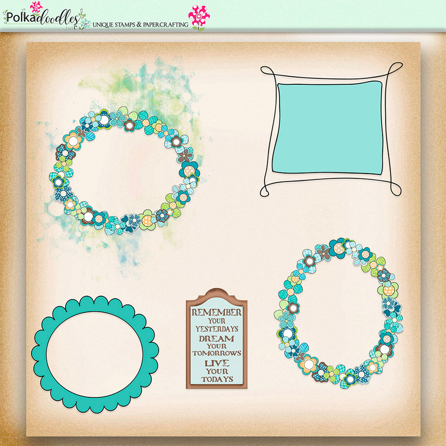 Summer Breeze - digiscrap printable download frames