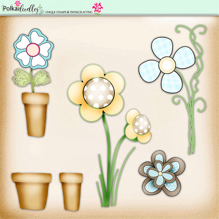 Lemon Top Digi Scrap Kit - flowers, foliage