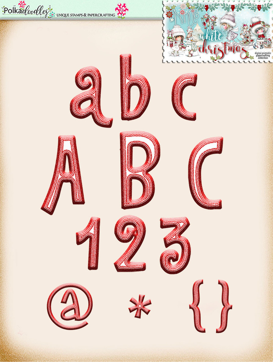 Winnie White Christmas...Craft printable download digital stamps/digi scrap