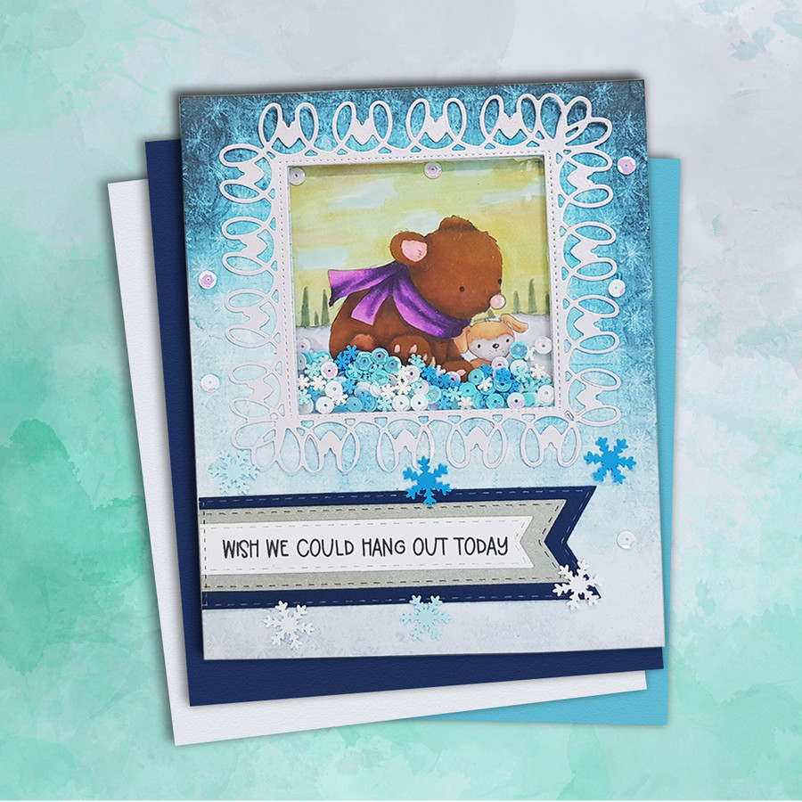 Cute Snow Friends Digital Stamp download - Winnie White Christmas printables...Craft printable download digital stamps/digi scrap