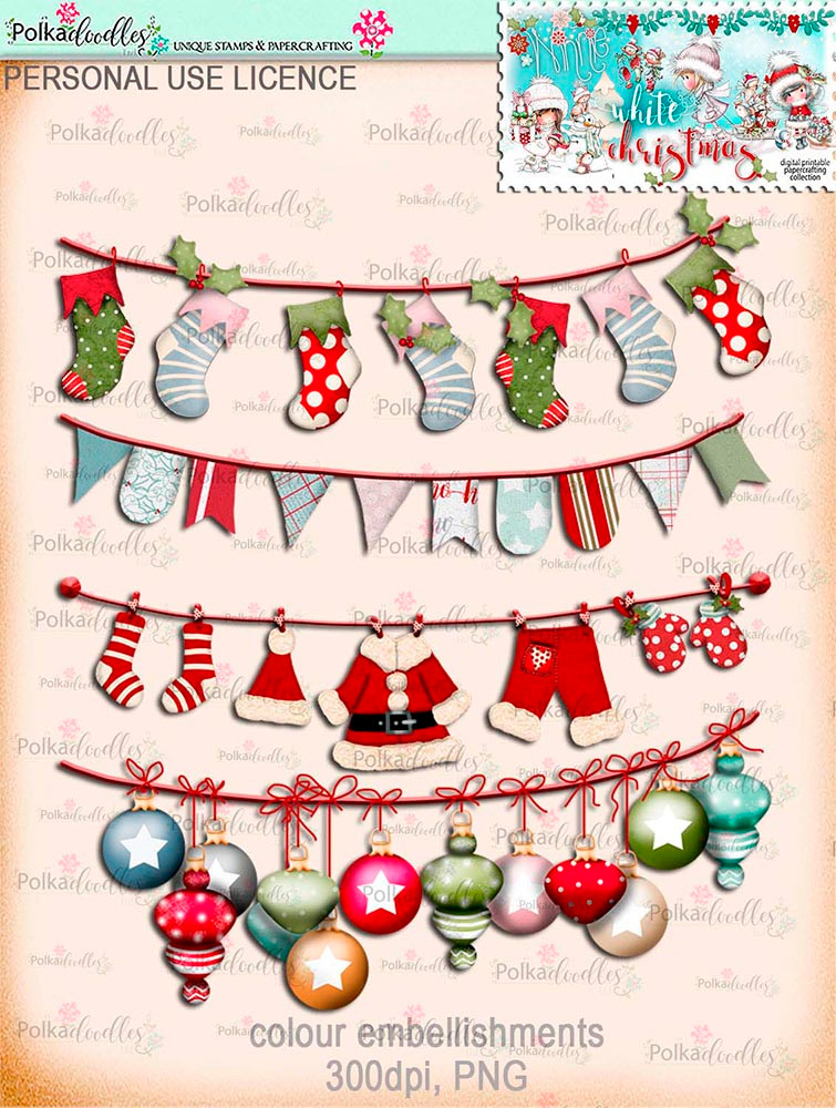 Christmas Joy printable digi scrap download kit including printable embellishments - use with a digital cutting  machine such as the Silhouette Cameo or Brother Scan and Cut