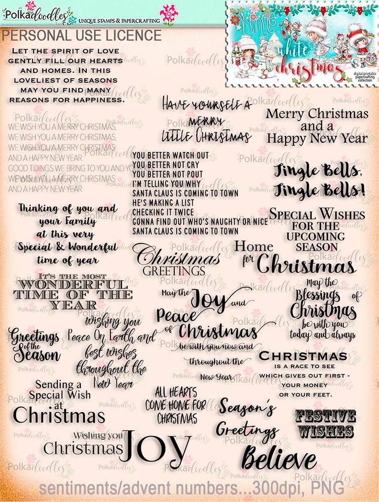 Christmas Joy printable digi scrap download kit including printable embellishments - use with a digital cutting  machine such as the Silhouette Cameo or Brother Scan and Cut