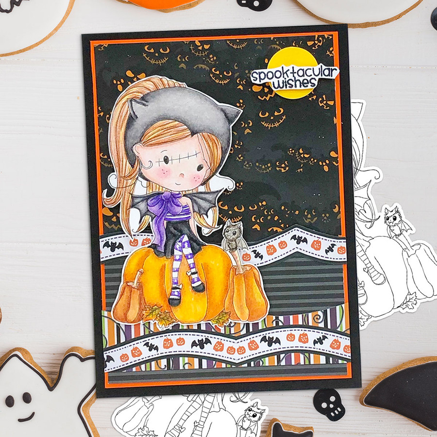 Winnie Wednesday Halloween printable clipart, digital stamps for card making, crafts, stickers, scrapbooking