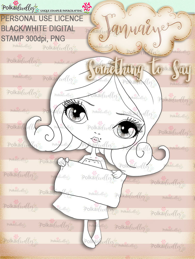 Something to Say - January, Life Journal digital stamp download