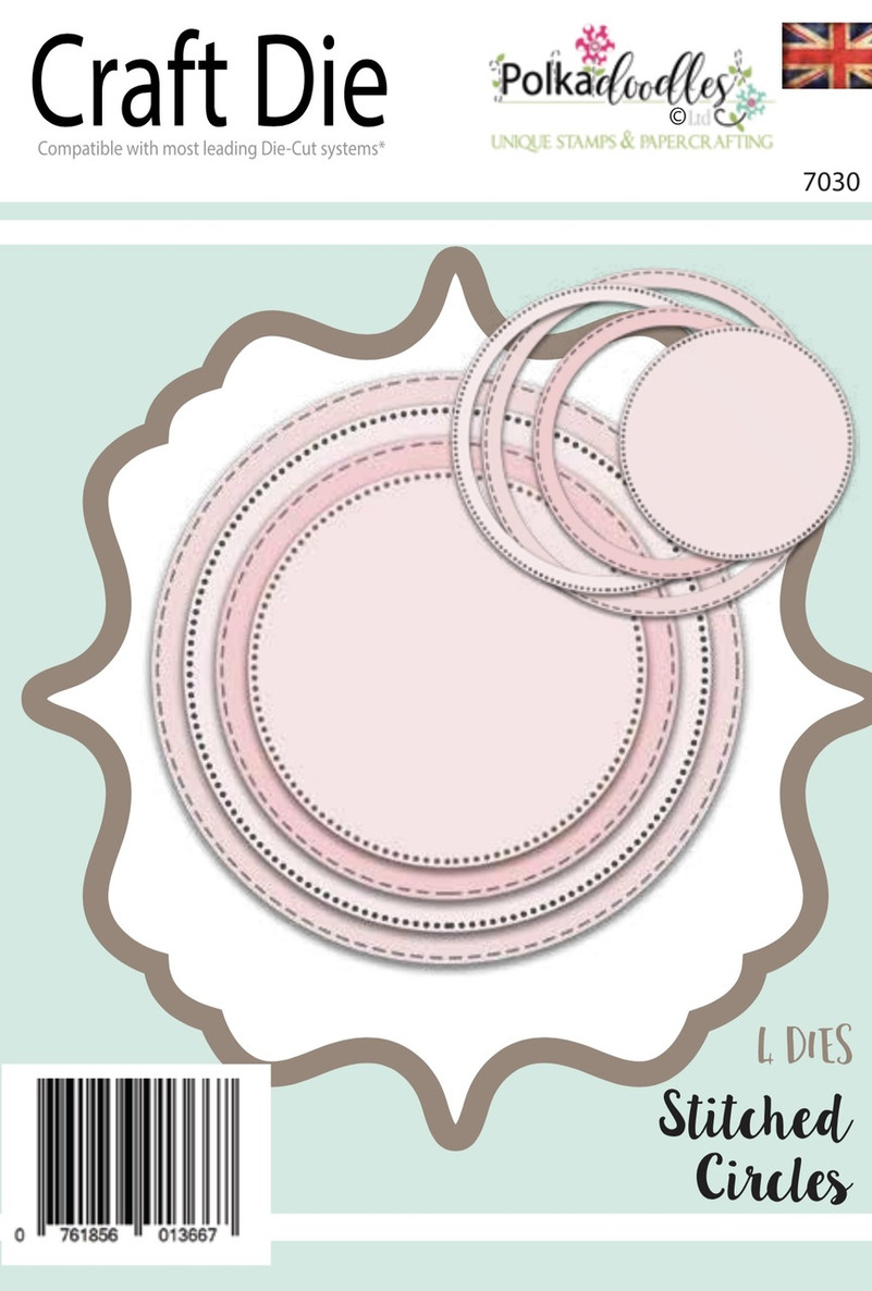 Stitched & Pierced Nested Circles -  Craft Cutting die set