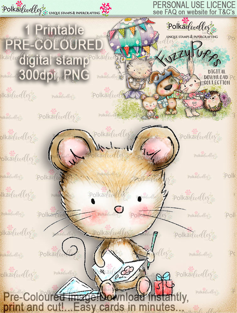 Fuzzypuffs COLOUR digi stamp BIG VALUE download kit