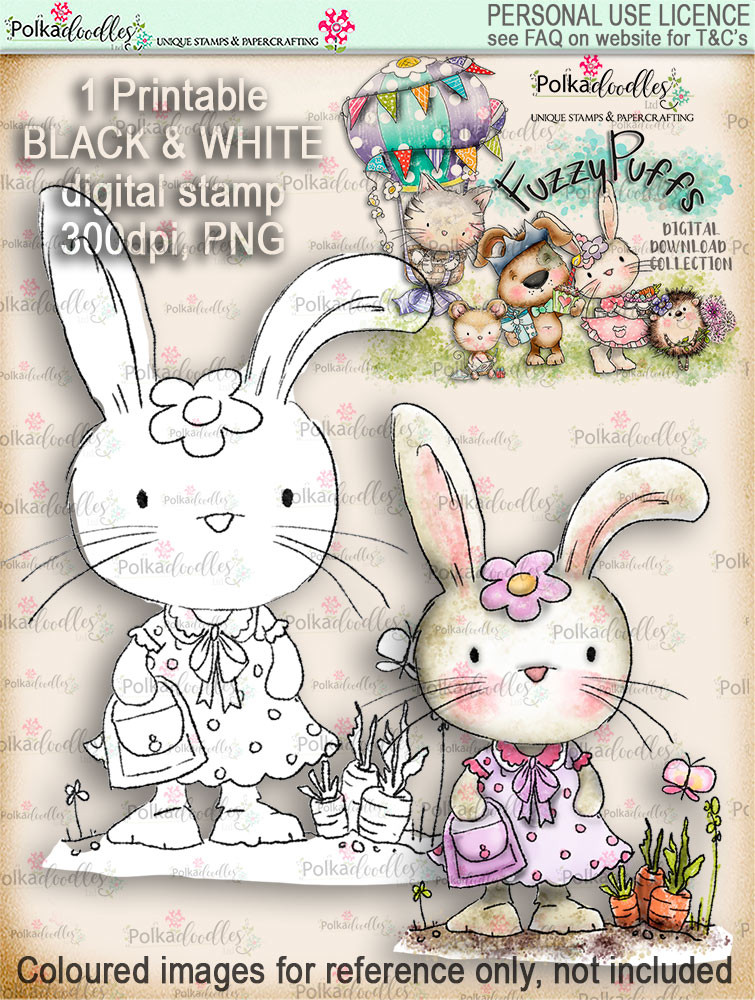 Fuzzypuffs digital stamp BIG VALUE download kit