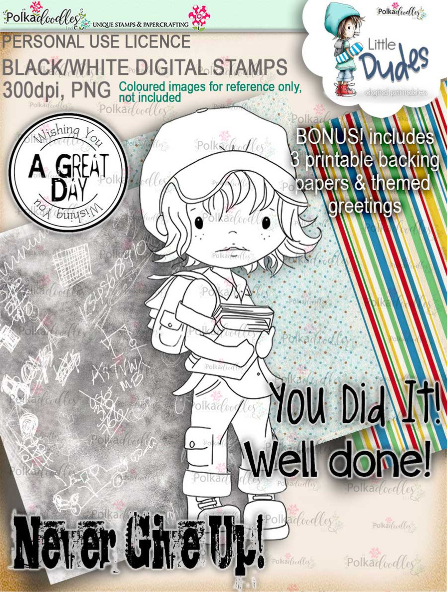 Little Dudes BIG VALUE BUNDLE digi stamp printable downloads