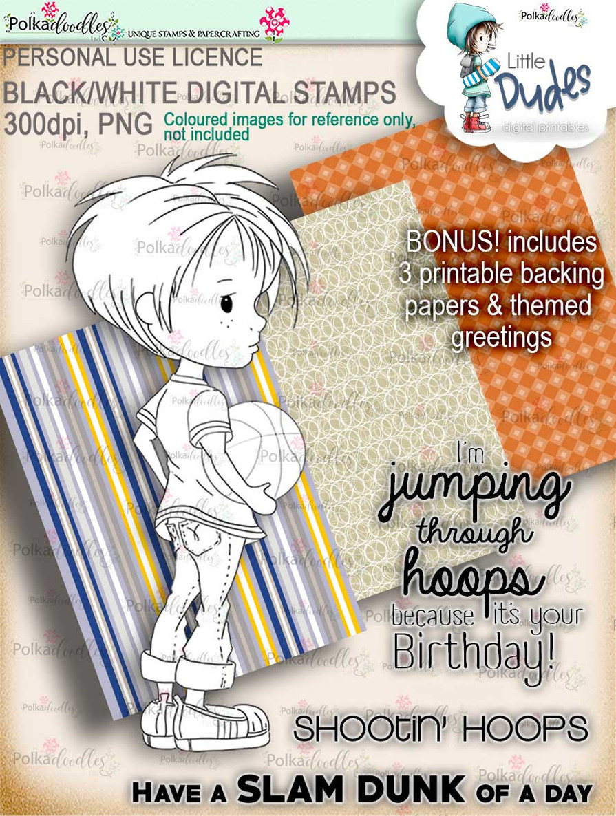 Big Value Little Dudes - 21 digi stamp printable download