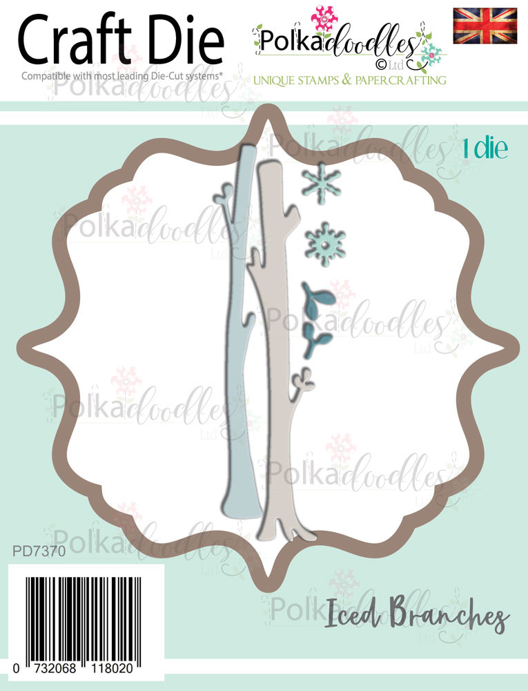 Iced Winter Snowflake tree branches - Craft cutting die