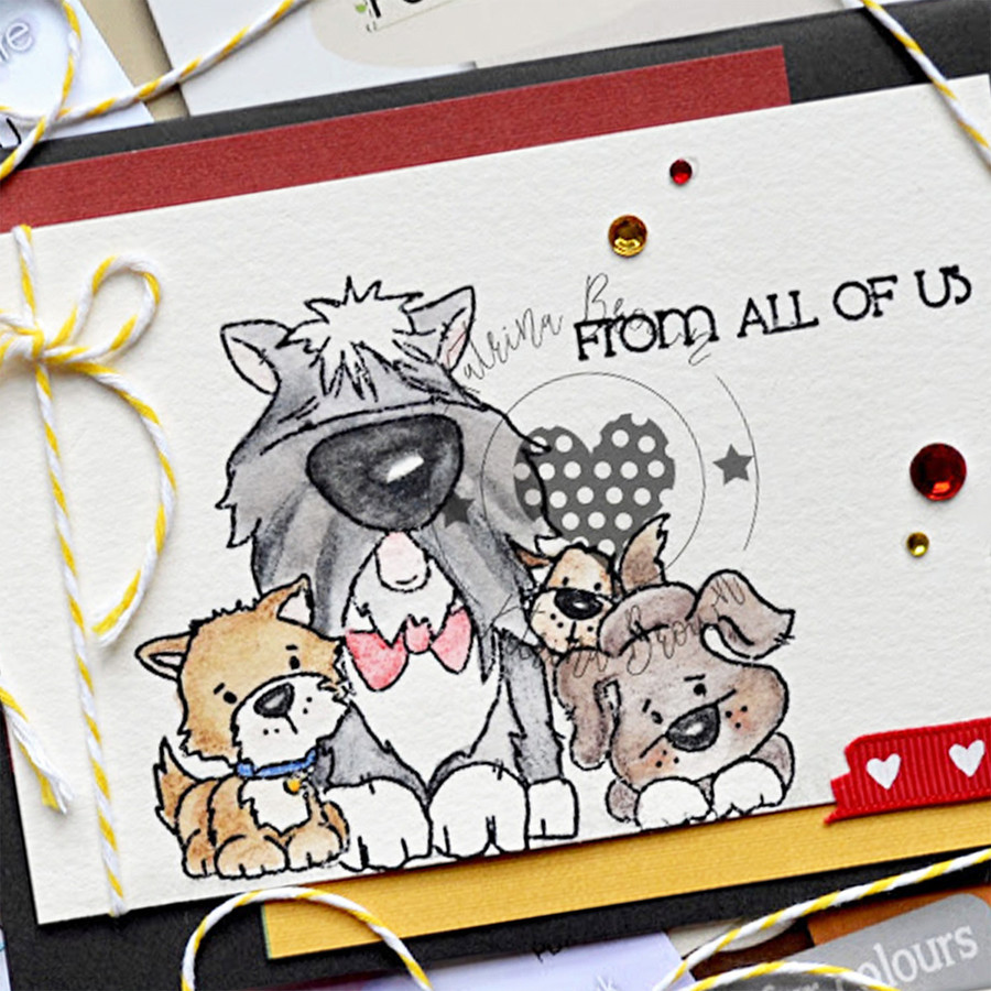 Woof You Dog puppy Clear Stamp set for crafts, card making, scrapbooking