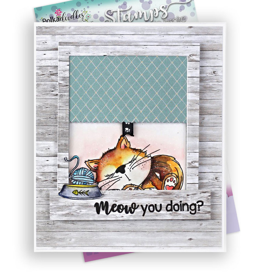Meow You Doing Kitty Cat Clear Stamp set crafting card making scrapbooking