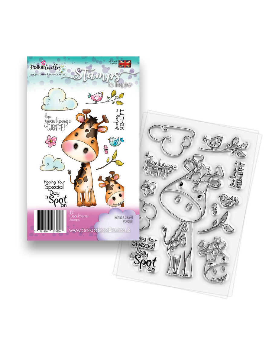 Having a Giraffe Clear Stamp set for card making, craft, scrapbooking