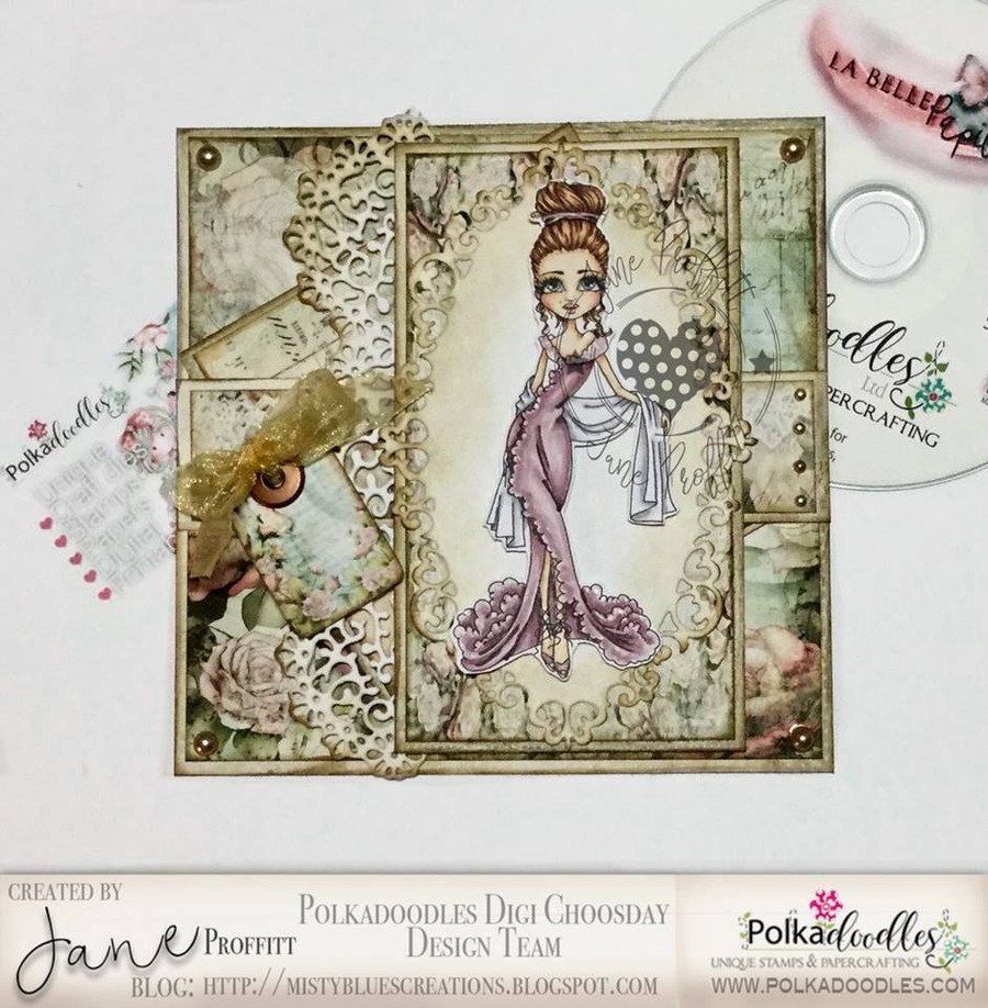 Ruby Chic - black/white digi stamp download