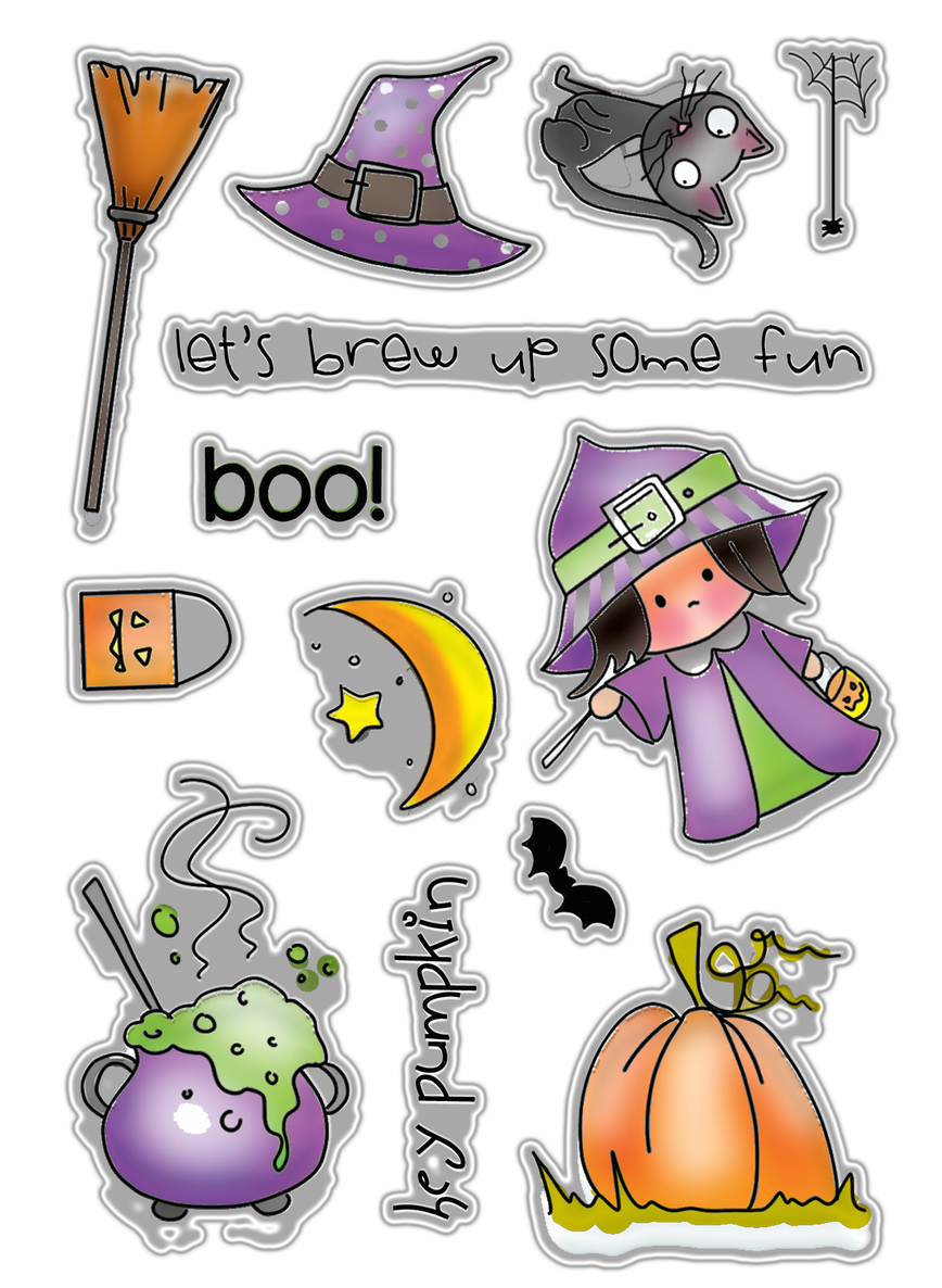 Hey Pumpkin - Halloween clear stamp set