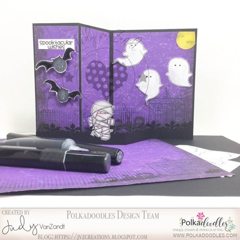 Spooktacular ghosts - Halloween clear stamp set for craft, card making, scrapbooking.