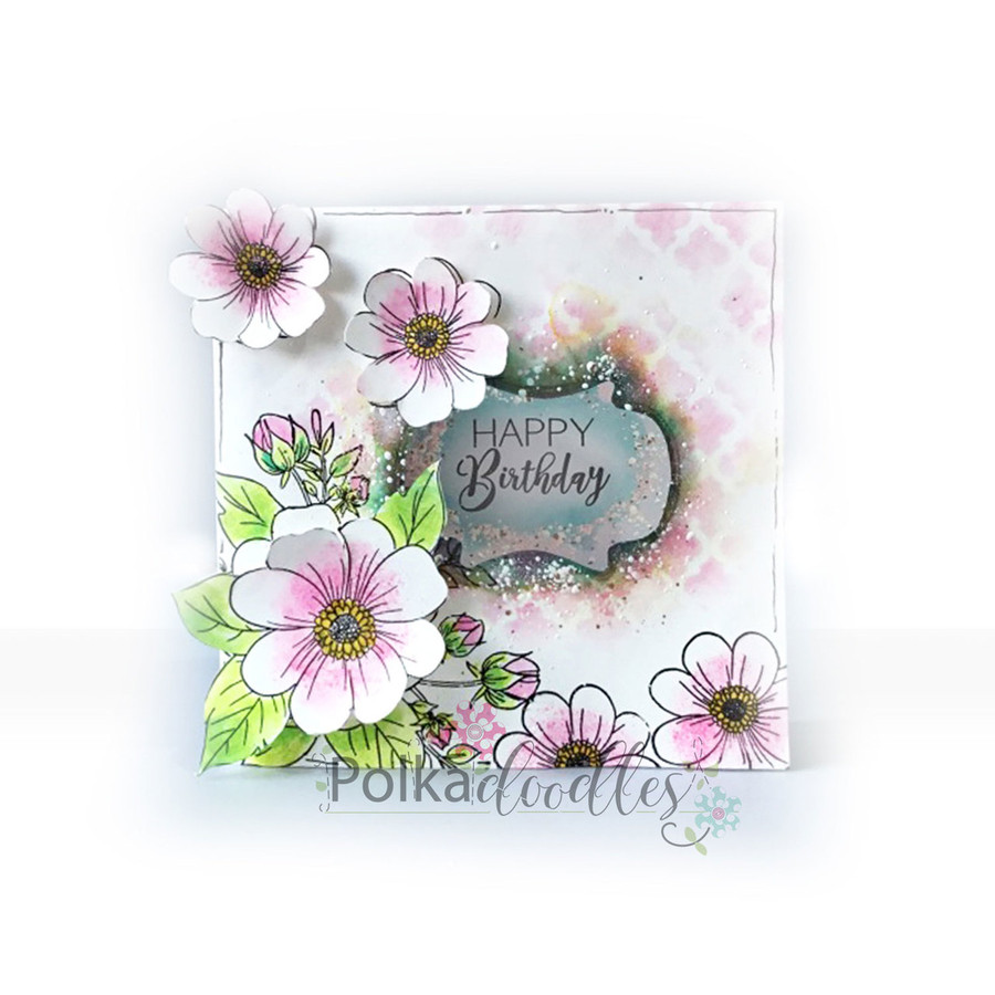 Pretty Perfect beautiful floral clear stamp set for card making, crafts, scrapbooking